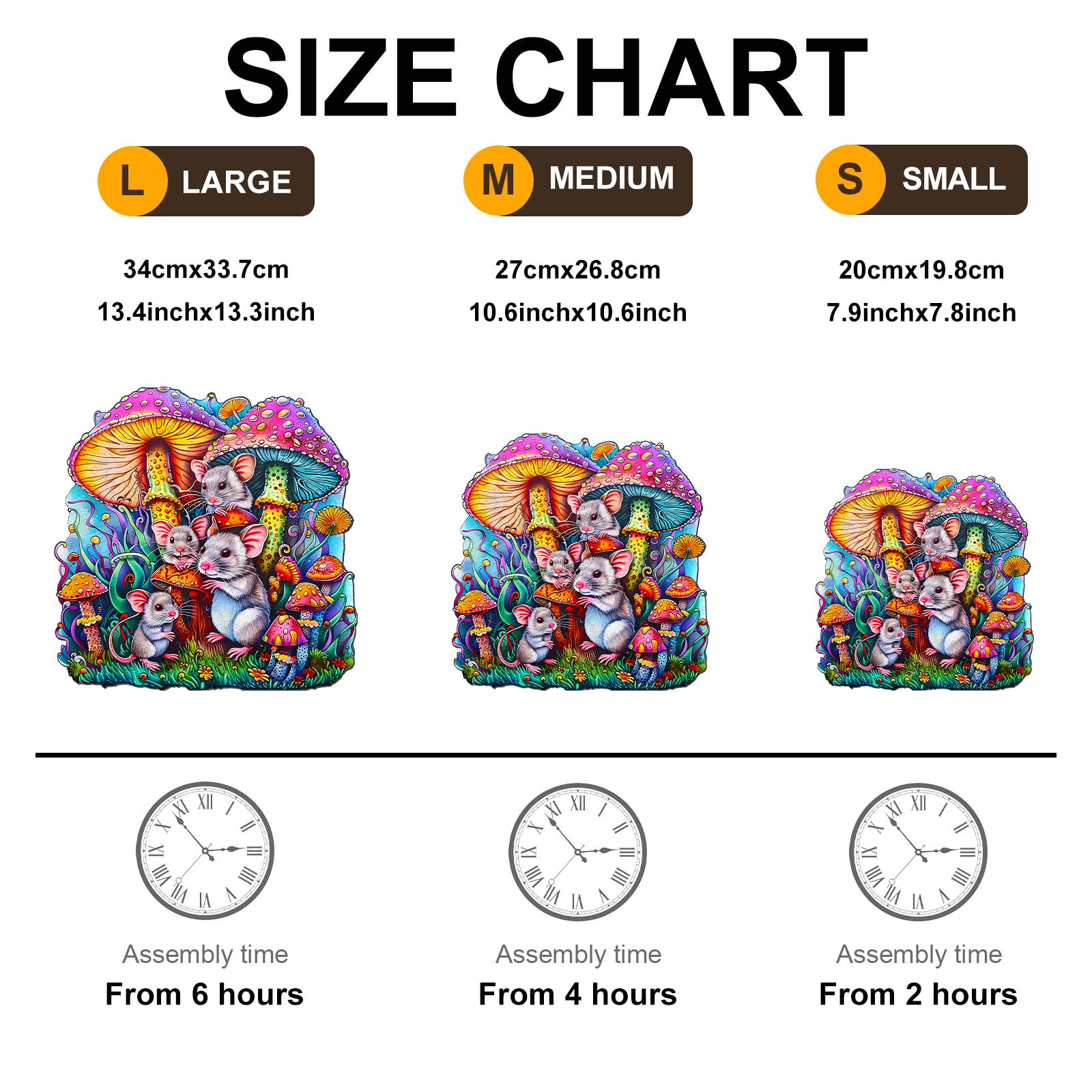 Wooden Jigsaw Puzzle-Mouse Family - Image 3