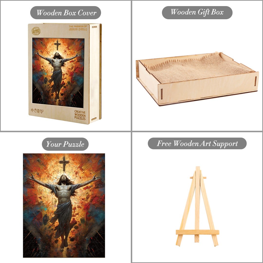 Wooden Jigsaw Puzzle - The Passion of Jesus (Hell) - Image 4