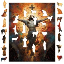 Alternative view of Wooden Jigsaw Puzzle - The Passion of Jesus (Hell)
