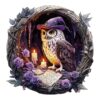 Wooden Jigsaw Puzzle-Witch Owl