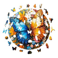 Alternative view of Wooden Jigsaw Puzzle-Yin Yang Butterfly