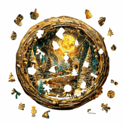 Alternative view of Wooden Jigsaw Puzzle-3D Christmas Eve 2