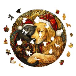 Alternative view of Wooden Jigsaw Puzzle - warm Christmas 2