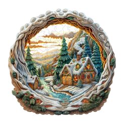 3D Christmas House 2 - Wooden Jigsaw Puzzle