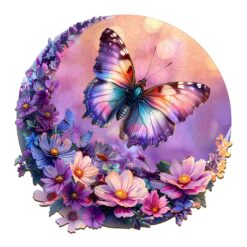Butterfly and Moon 2 - Wooden Jigsaw Puzzle