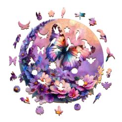 Alternative view of Butterfly and Moon 2 - Wooden Jigsaw Puzzle