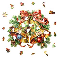 Alternative view of Christmas Bells 2 - Wooden Jigsaw Puzzle