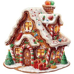 Christmas Gingerbread House 2 - Wooden Jigsaw Puzzle