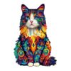 Colorful Ragdoll Cat 2 - Wooden Jigsaw Puzzle