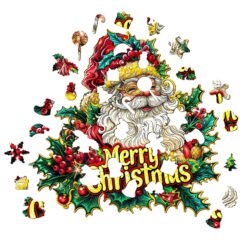 Alternative view of Merry Christmas 2 - Wooden Jigsaw Puzzle