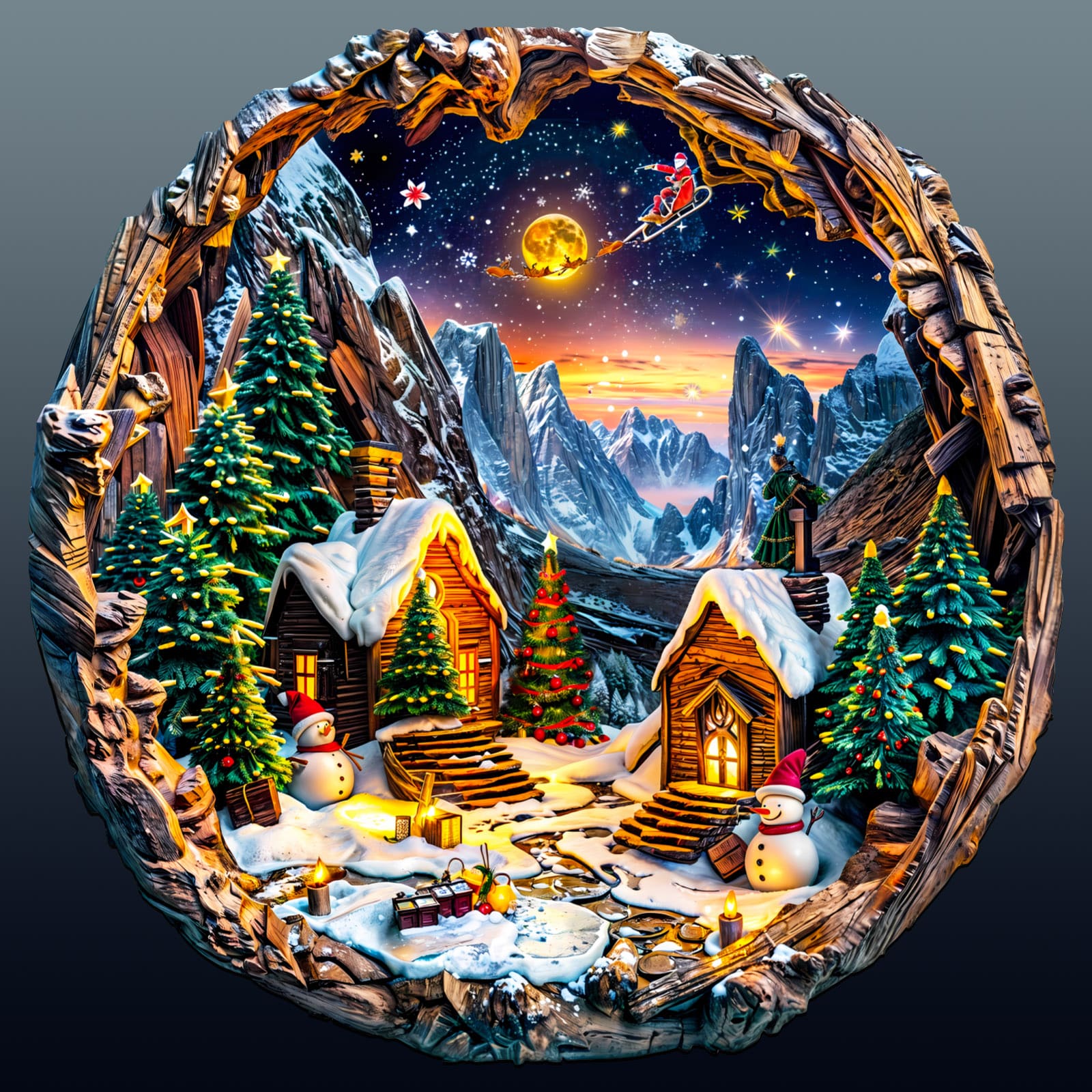 Wooden Jigsaw Puzzle - 3D Christmas Eve - Image 6