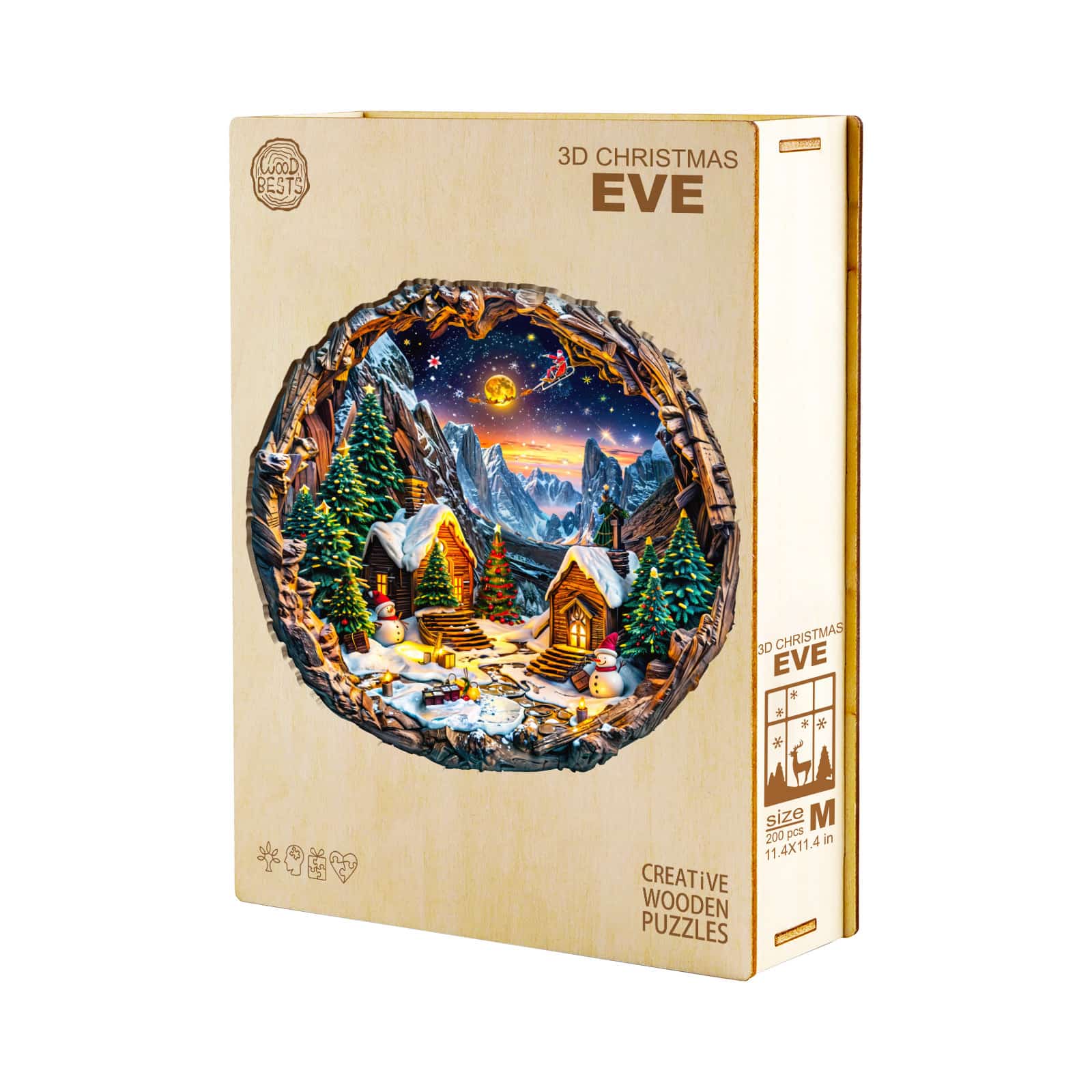 Wooden Jigsaw Puzzle - 3D Christmas Eve - Image 4
