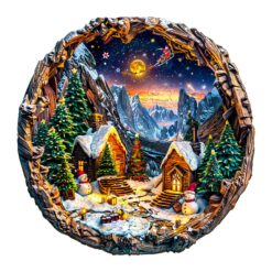 Wooden Jigsaw Puzzle - 3D Christmas Eve