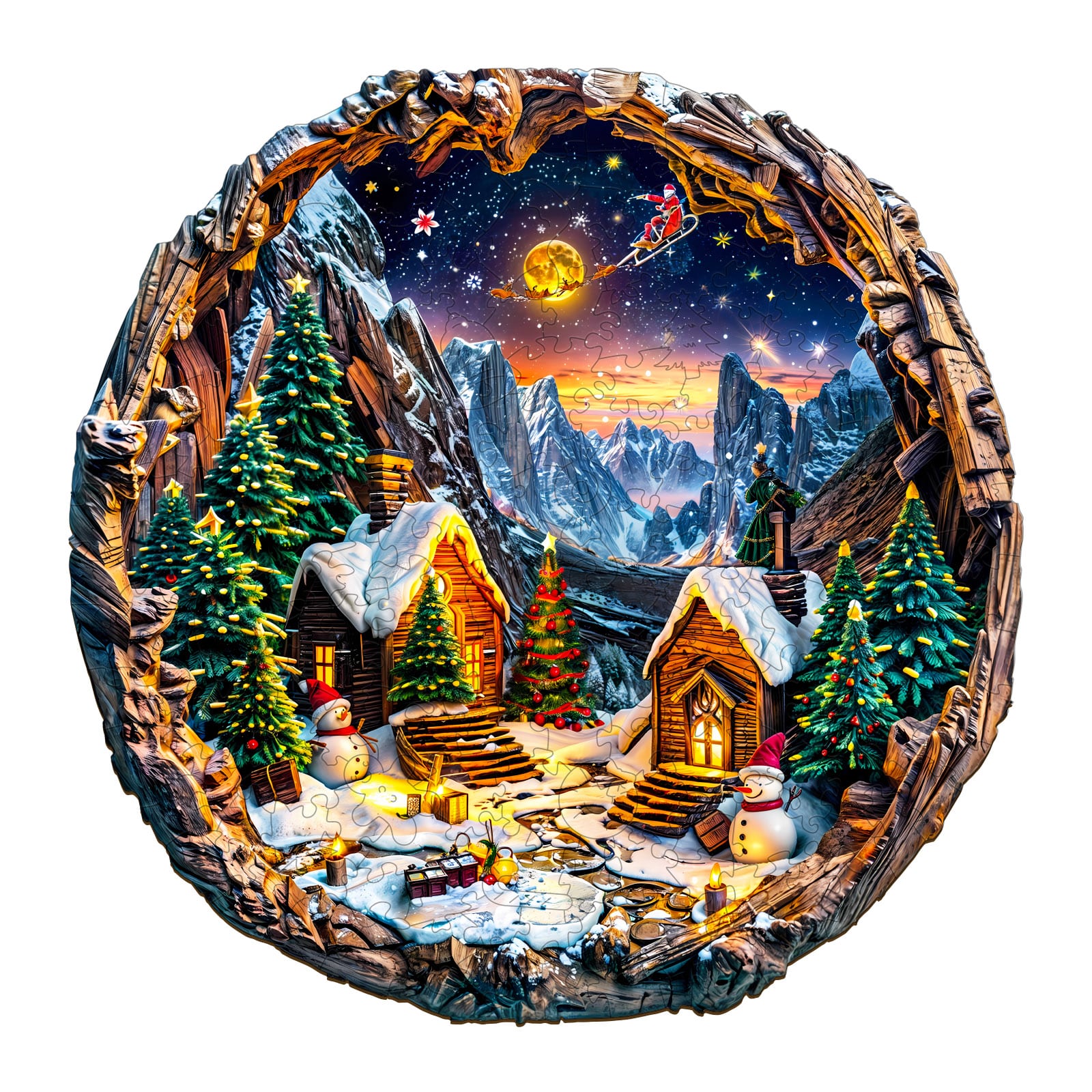 Wooden Jigsaw Puzzle - 3D Christmas Eve