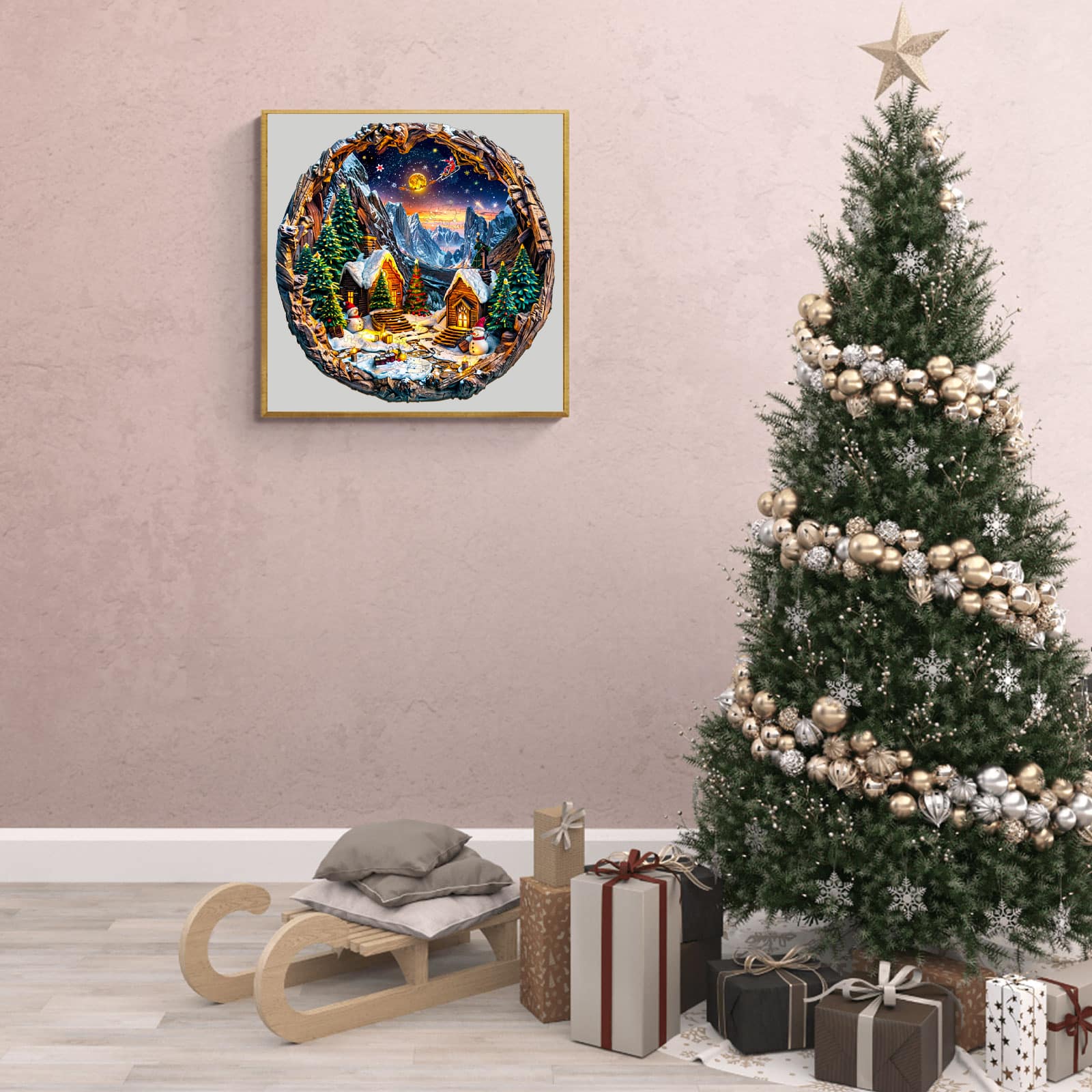 Wooden Jigsaw Puzzle - 3D Christmas Eve - Image 8