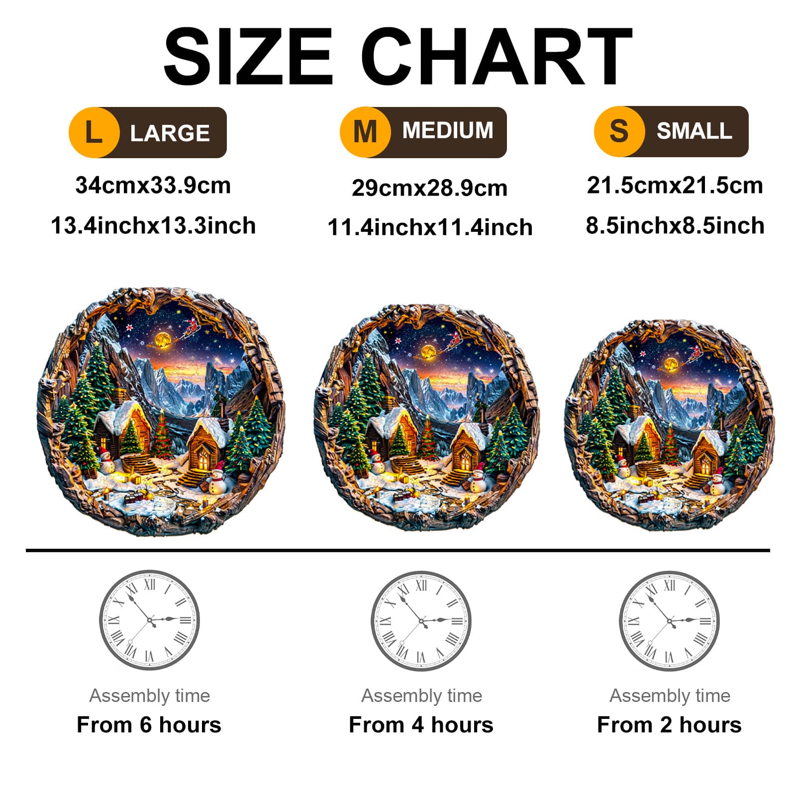 Wooden Jigsaw Puzzle - 3D Christmas Eve - Image 3