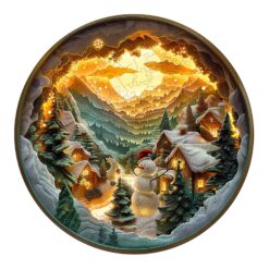 Wooden Jigsaw Puzzle - 3D Christmas Village