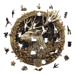 Alternative view of Wooden Jigsaw Puzzle - 3D Deer