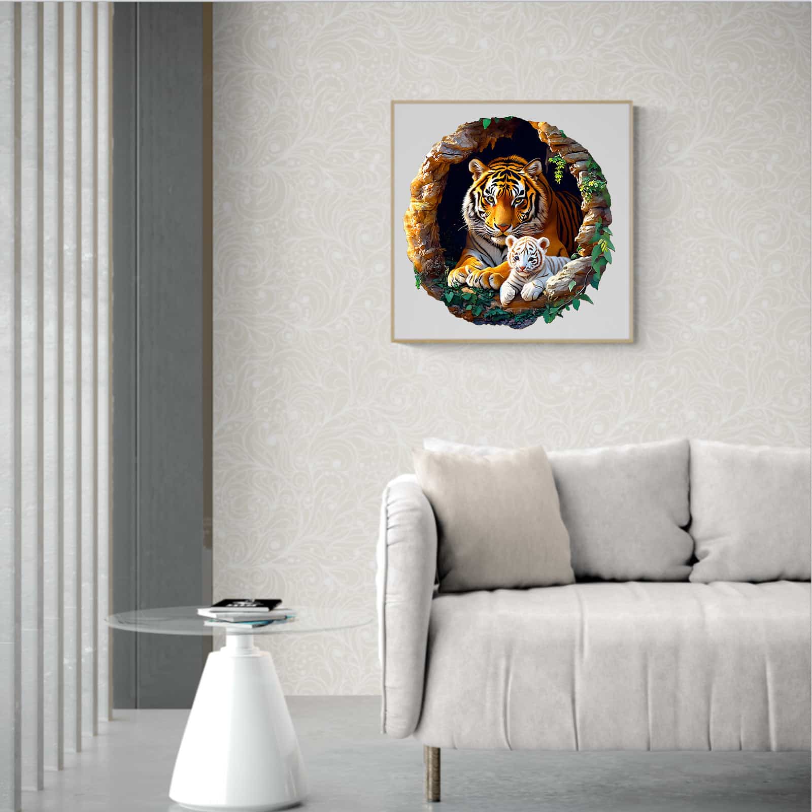 Wooden Jigsaw Puzzle - 3D Tiger Family - Image 5