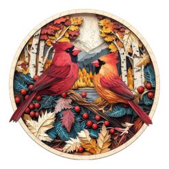 Wooden Jigsaw Puzzle - Autumn Cardinal