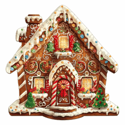 Wooden Jigsaw Puzzle - Christmas Gingerbread House