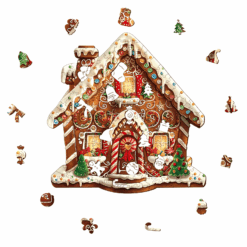 Alternative view of Wooden Jigsaw Puzzle - Christmas Gingerbread House