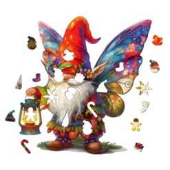 Alternative view of Wooden Jigsaw Puzzle - Christmas Gnome