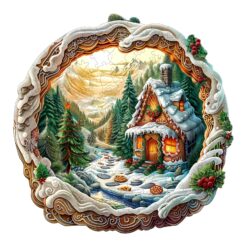 Wooden Jigsaw Puzzle - Christmas House