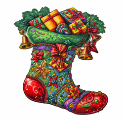 Wooden Jigsaw Puzzle - Christmas Sock