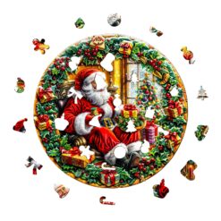 Alternative view of Wooden Jigsaw Puzzle - Christmas Wreath