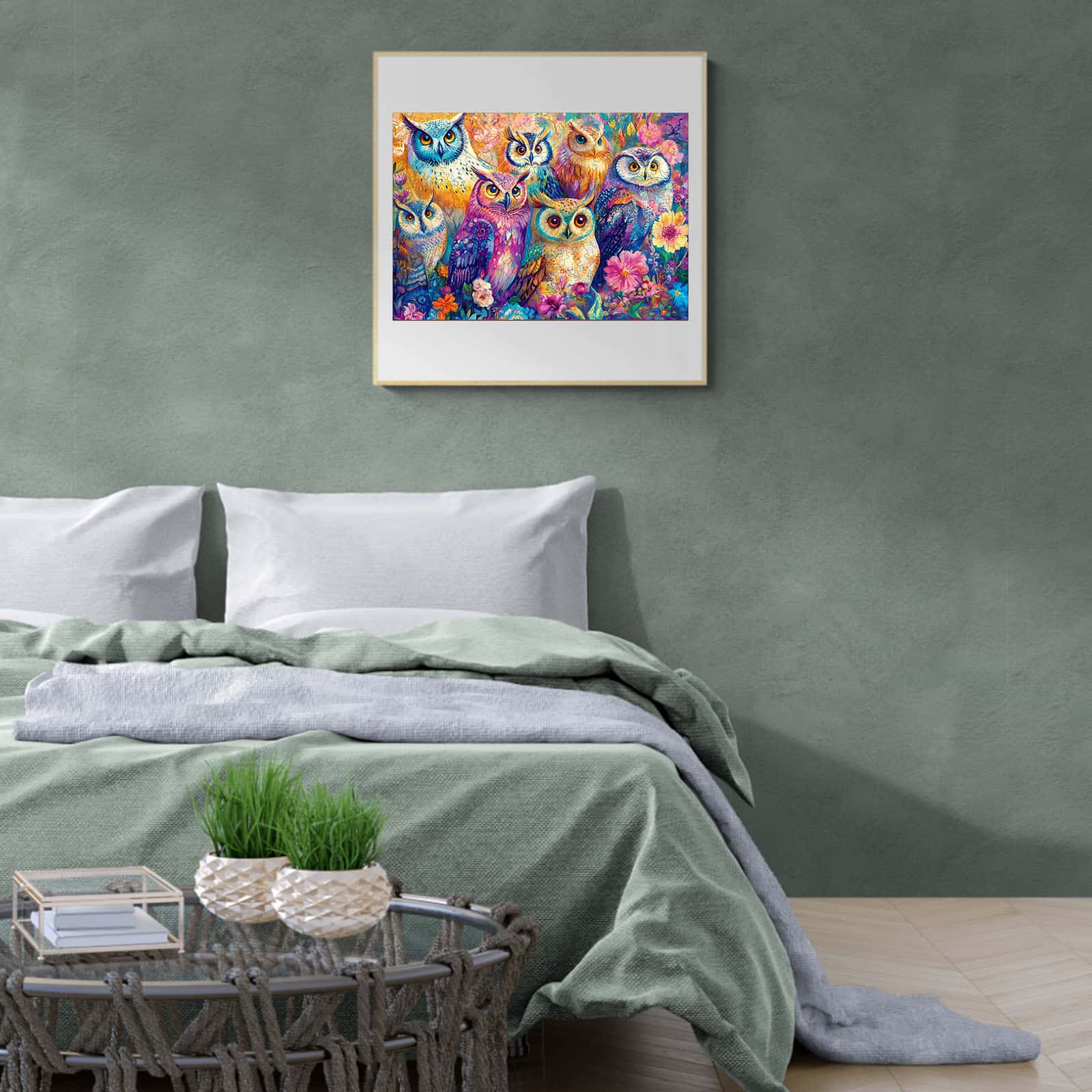 Wooden Jigsaw Puzzle - Colored Owl - Image 5