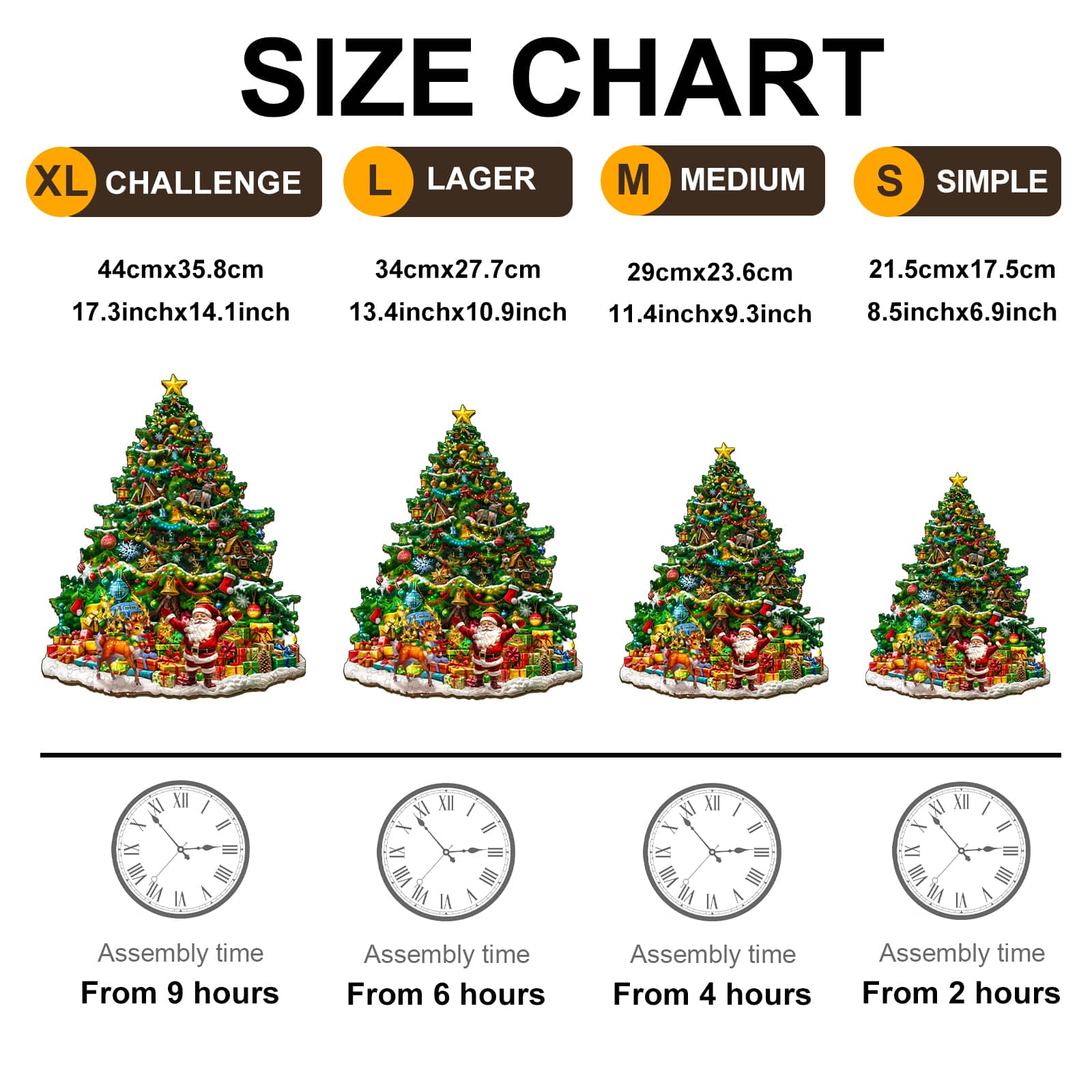 Wooden Jigsaw Puzzle - Colorful Christmas Tree - Image 5