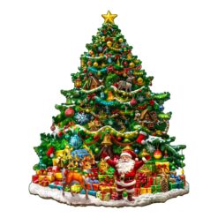 Wooden Jigsaw Puzzle - Colorful Christmas Tree