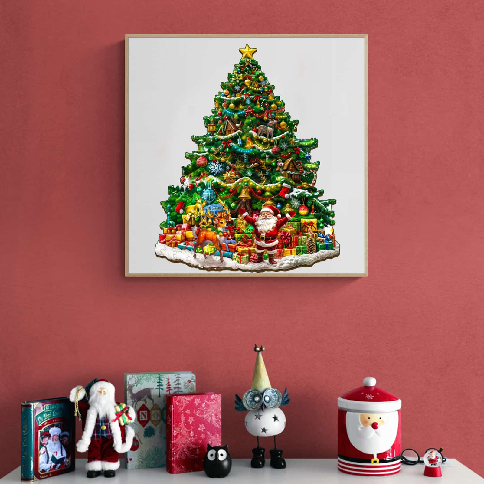 Wooden Jigsaw Puzzle - Colorful Christmas Tree - Image 4
