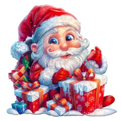 Wooden Jigsaw Puzzle - Cute Santa Claus