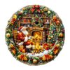 Wooden Jigsaw Puzzle - Fireside Santa