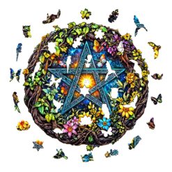 Alternative view of Wooden Jigsaw Puzzle - Natural Starburst