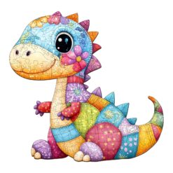 Wooden Jigsaw Puzzle - Patchwork Dinosaur