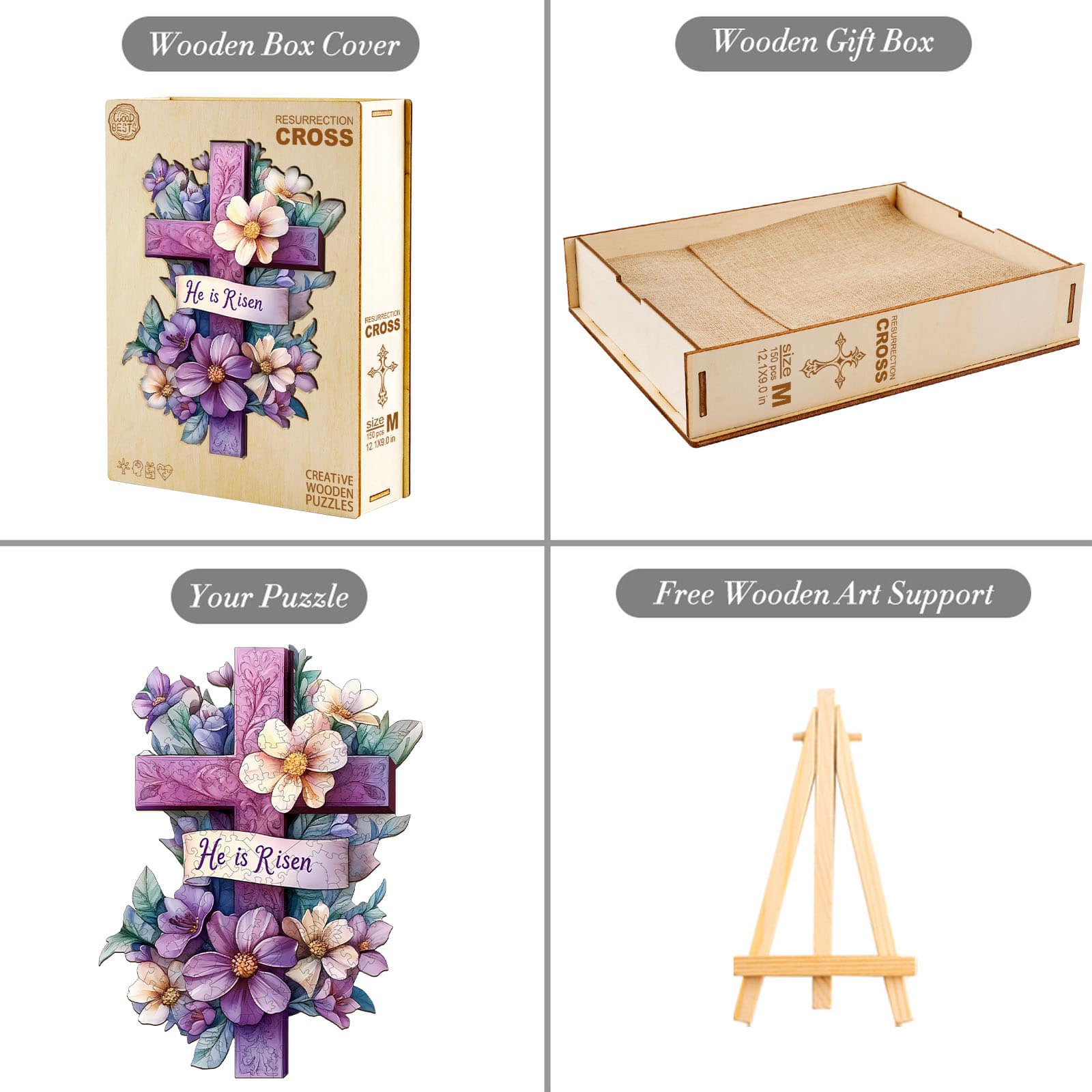 Wooden Jigsaw Puzzle - Resurrection Cross - Image 4