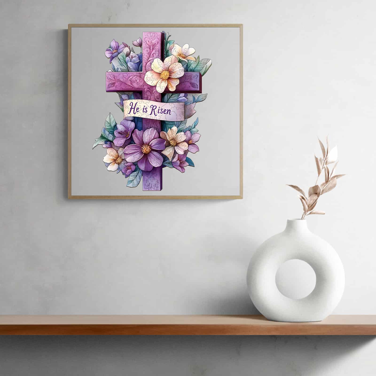 Wooden Jigsaw Puzzle - Resurrection Cross - Image 6