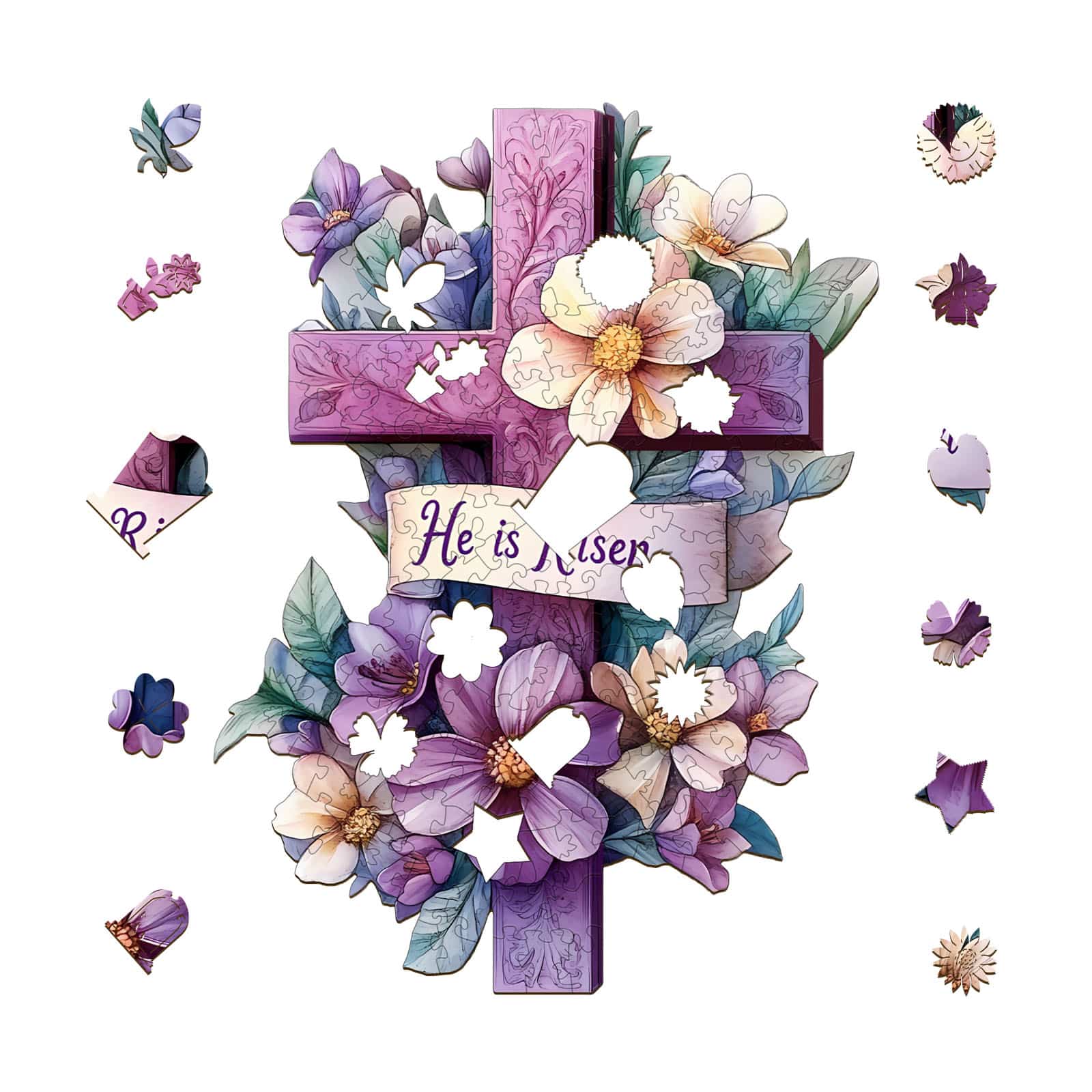 Wooden Jigsaw Puzzle - Resurrection Cross - Image 2