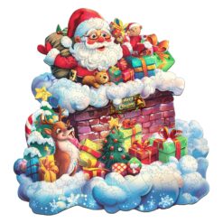 Wooden Jigsaw Puzzle - Santa Claus in the Chimney