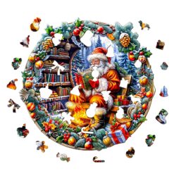 Alternative view of Wooden Jigsaw Puzzle - Santa's Rest