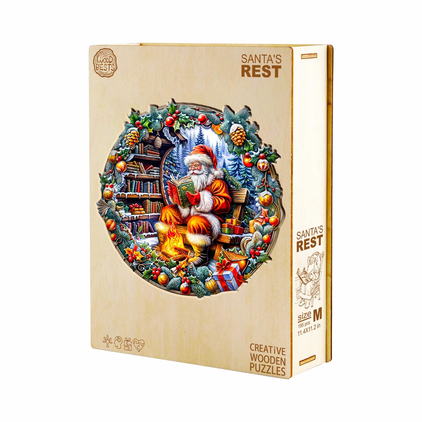 Wooden Jigsaw Puzzle - Santa's Rest - Image 5