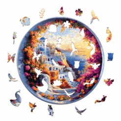 Alternative view of Wooden Jigsaw Puzzle - Santorini