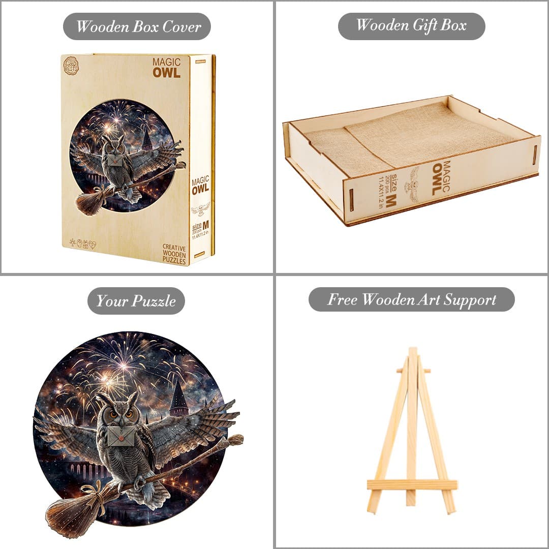 Wooden Jigsaw Puzzle - Magic Owl - Image 4