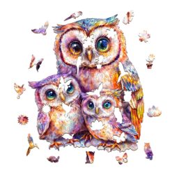 Alternative view of Wooden Jigsaw Puzzle - Sweet Owl Family