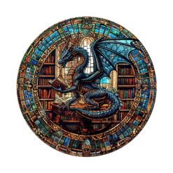 Wooden Jigsaw Puzzle - The Dragon's Library