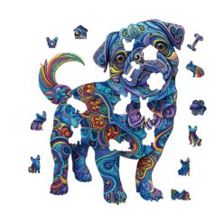 Alternative view of Cute Pug 2 - Wooden Jigsaw Puzzle