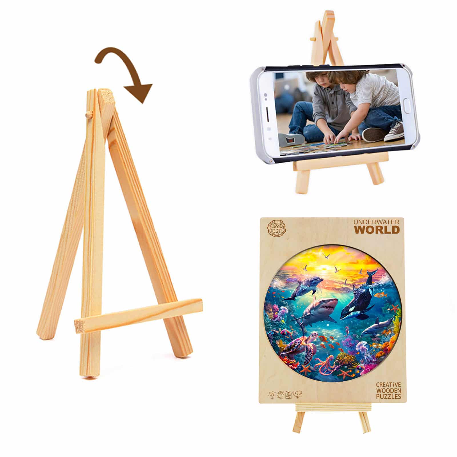 Wooden Jigsaw Puzzle-underwater world 2 - Image 5